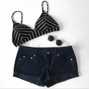 American Eagle Navy Blue Stretch Corduroy Shortie